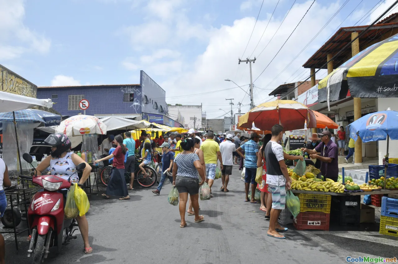 Barbadian street scene, festival, local market