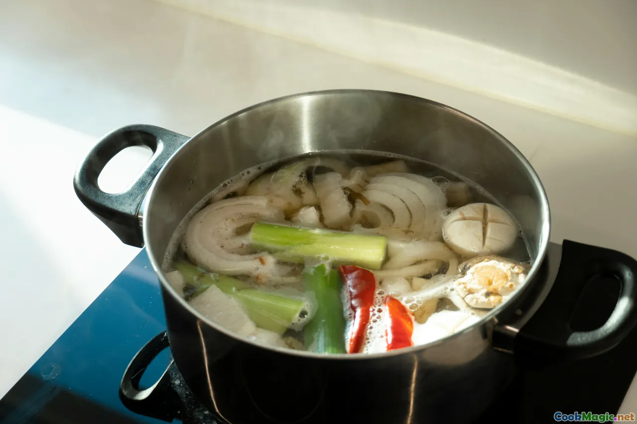 boiling shellfish, seafood pot, steaming shellfish