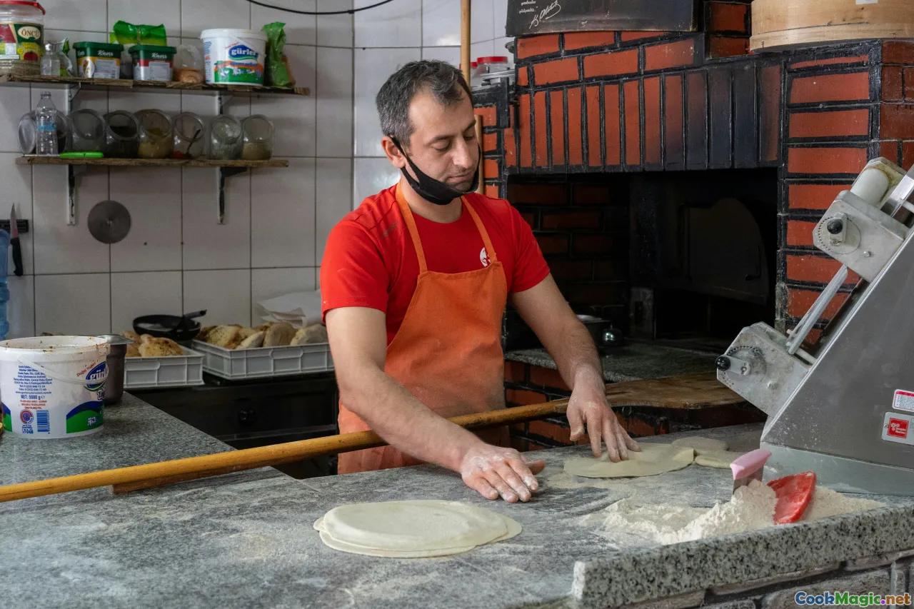 Bosnian bakery, traditional oven, bread baking process