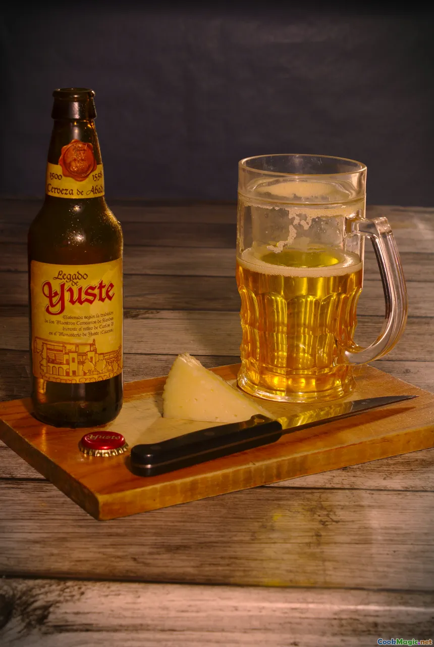 cheese board, cider glass, traditional British pub