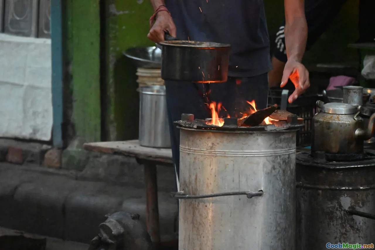 chef preparing sambal, vibrant plate of Indonesian cuisine