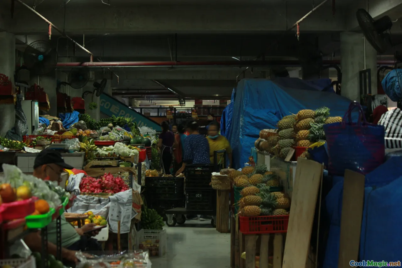 cooking, market shopping, selecting vegetables, food preparation