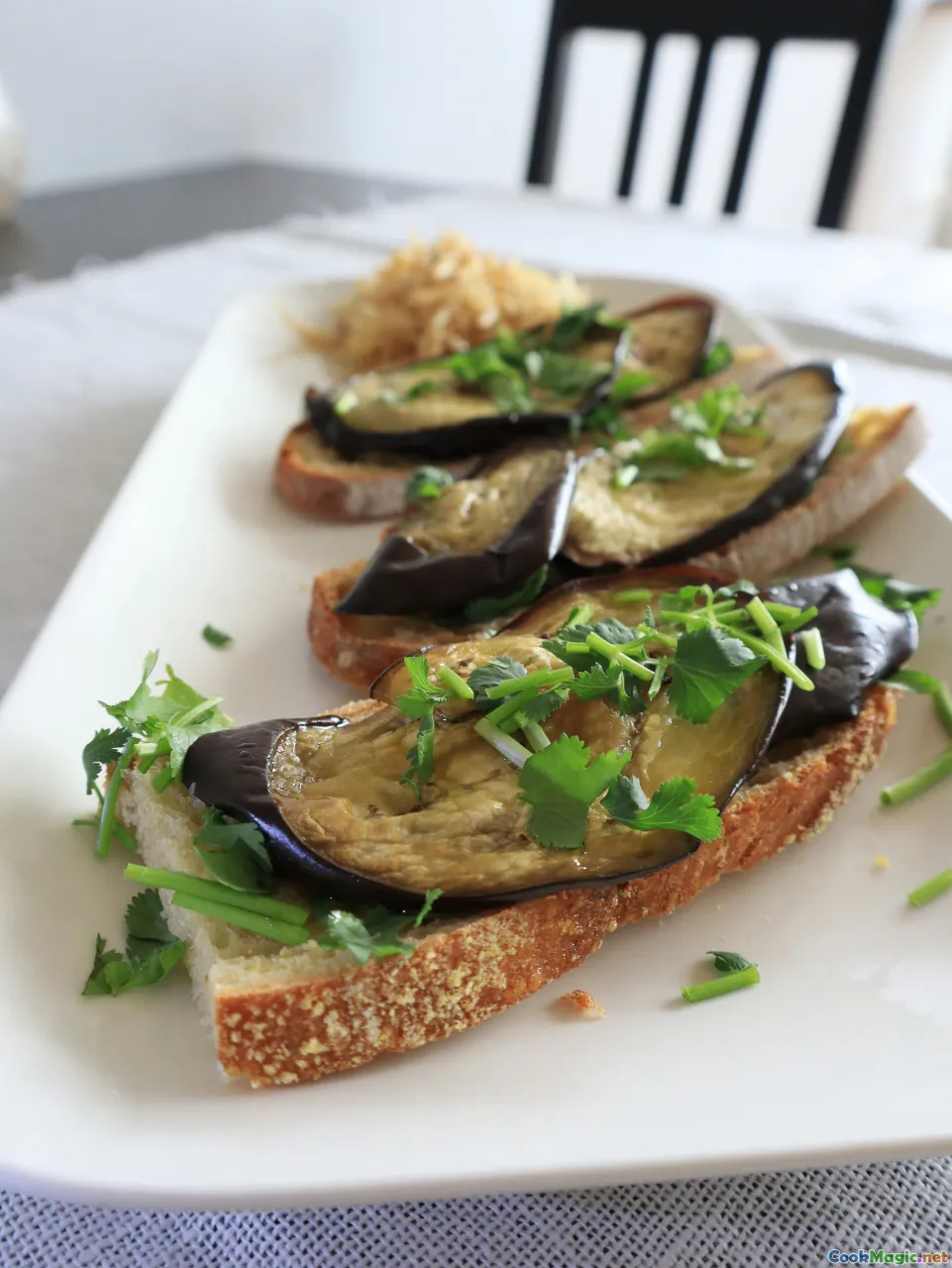 eggplant dip, mezze, flatbread