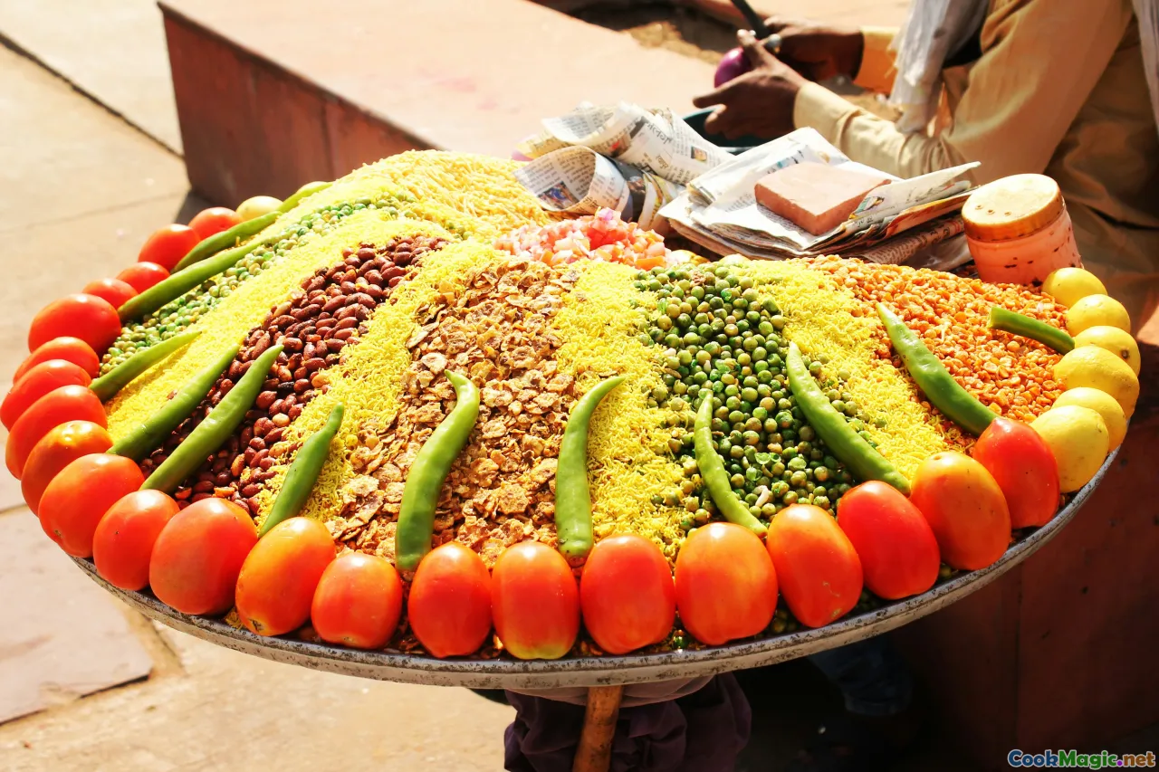 Egyptian mezze, traditional dishes, colorful plate, Egyptian spices