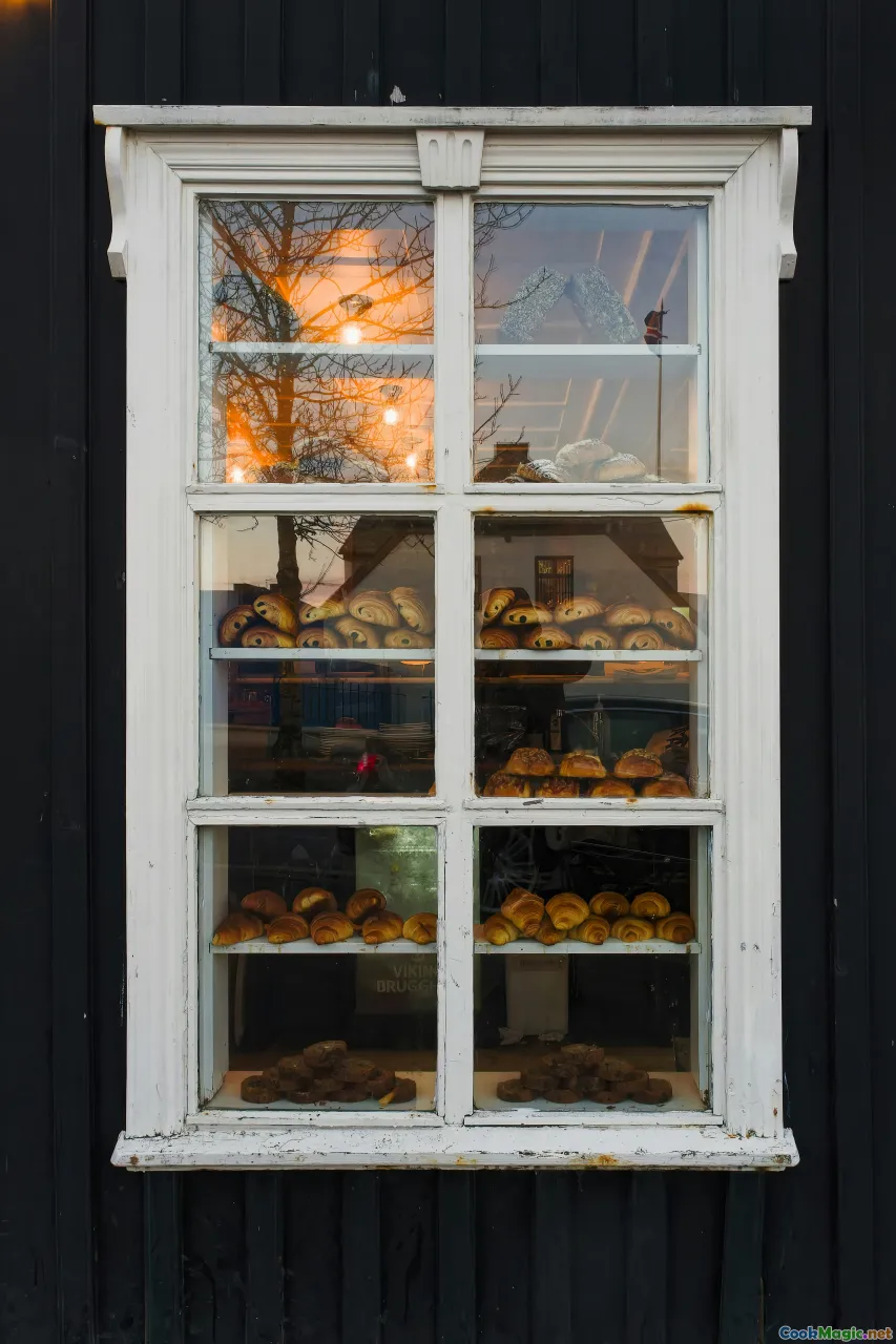 epiphany, gold crown, bakery window, galette