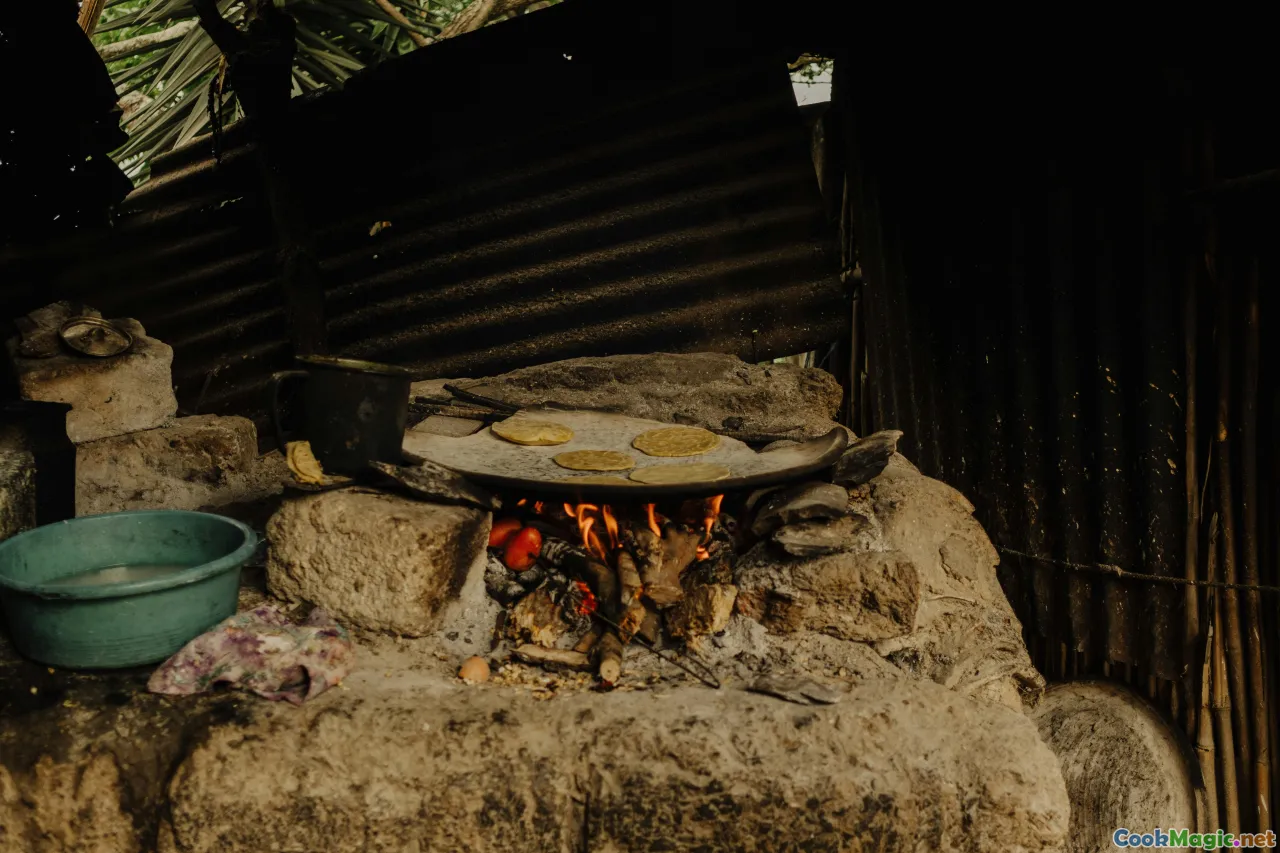family cooking, Kenyan family, kitchen scene, making bread, communal meal