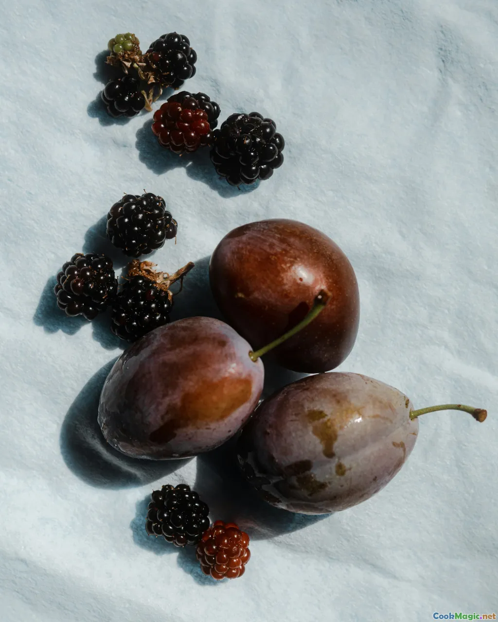 fruit toppings, maple syrup, whipped cream, berries