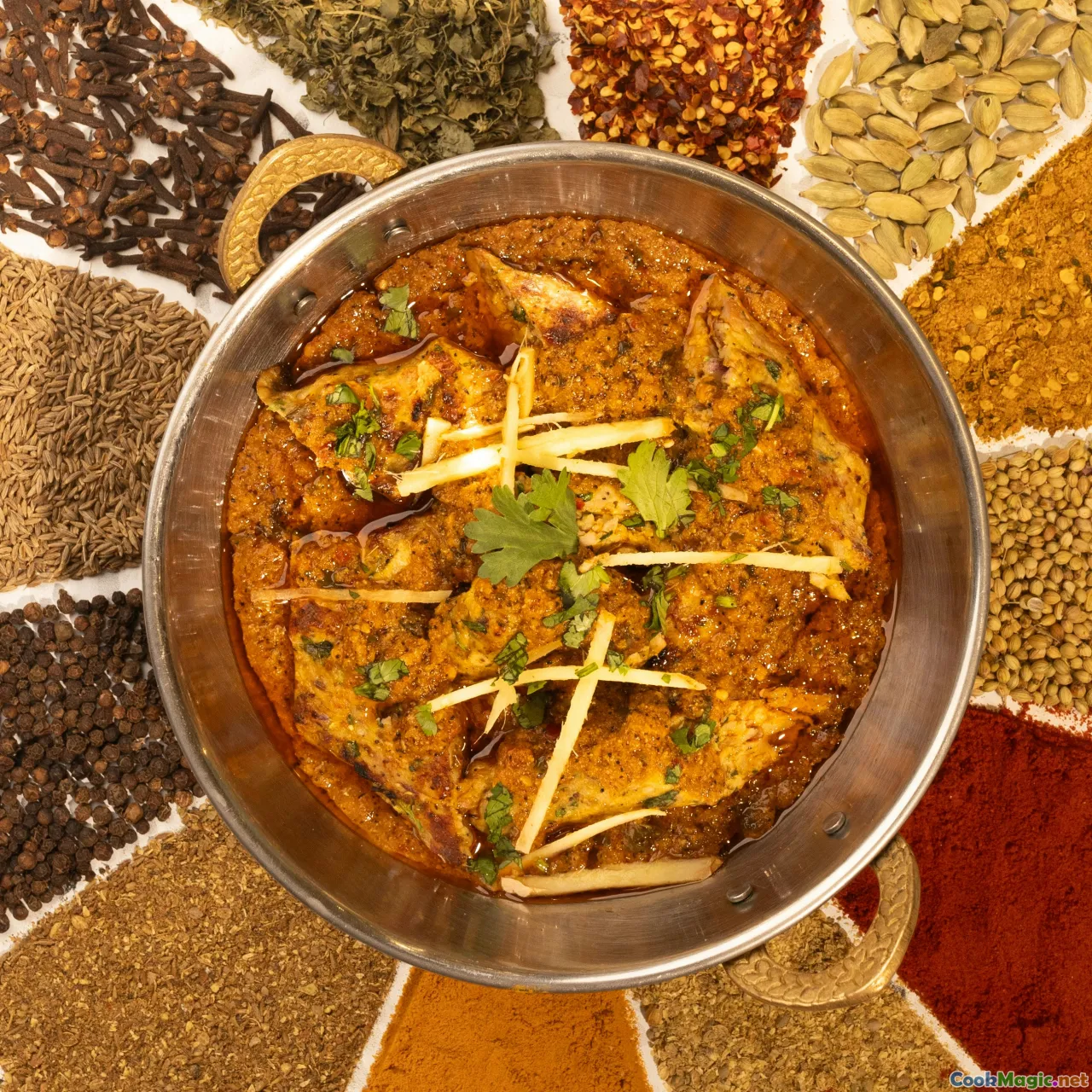 Indian spices, festive meal, traditional cooking