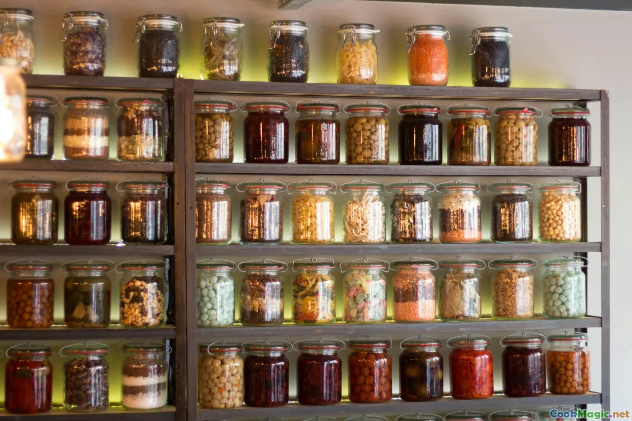 jars, preserving, refrigerator, spices