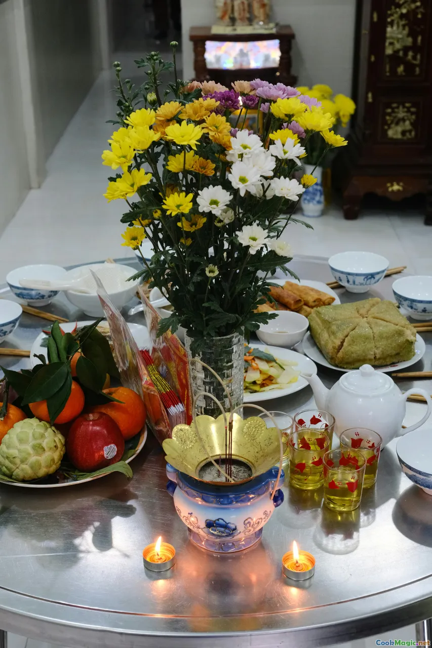 Kosovo celebration, festival feast, festive table setting