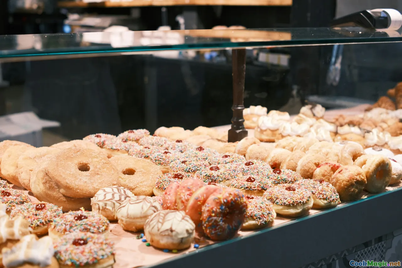 London, market hall, pies, donuts