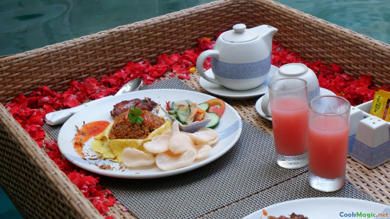Mauritian breakfast, seafood platter, chutney serving