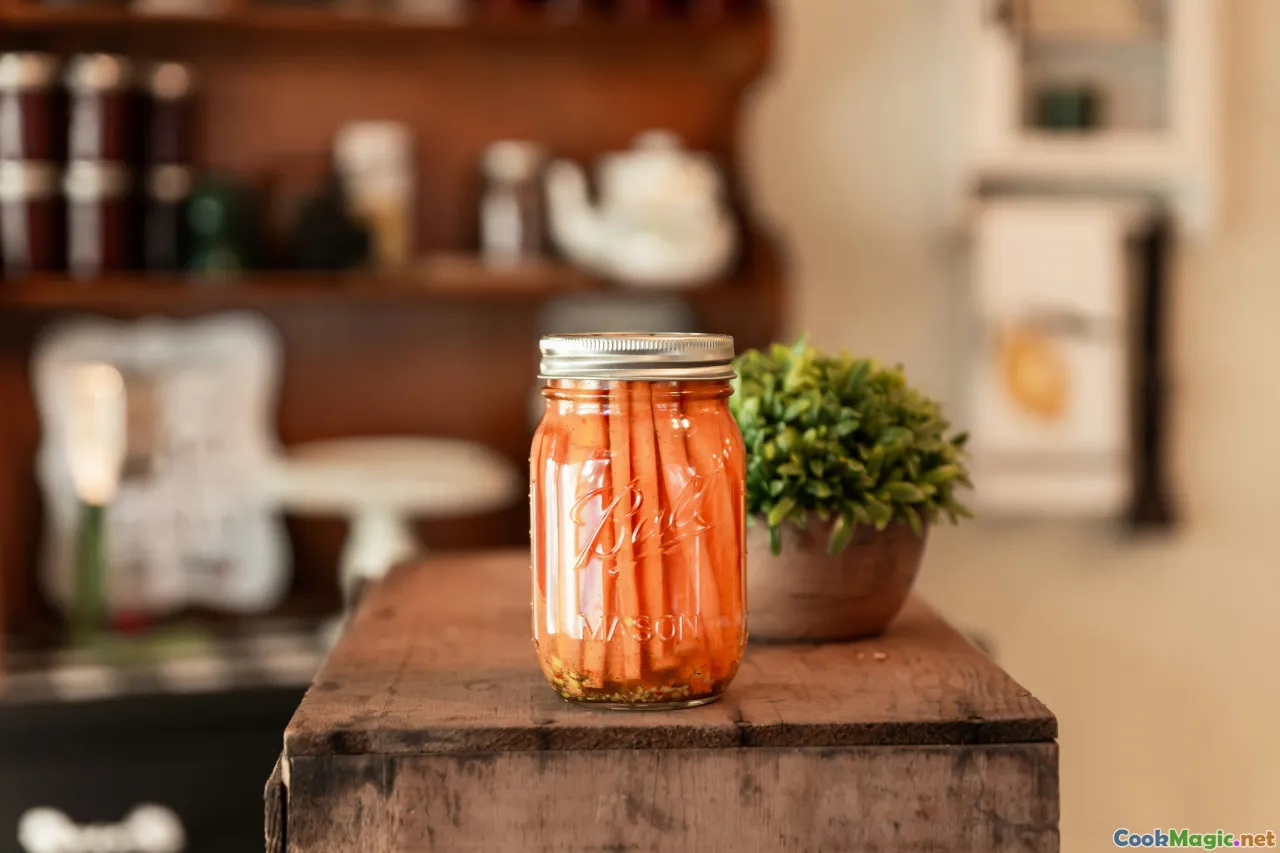 mixed pickles, csalamádé, jars, carrots and peppers