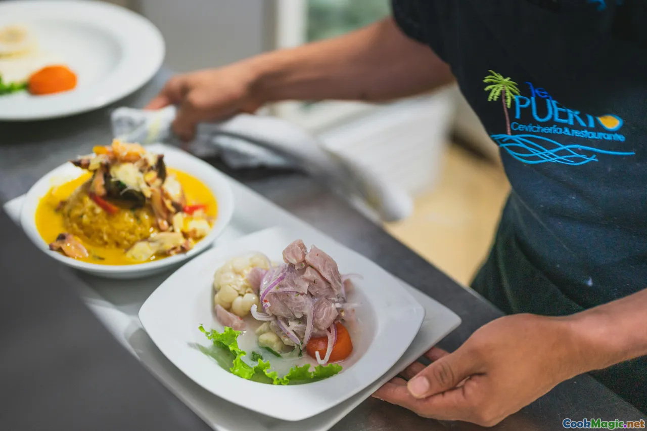 modern Caribbean restaurant, gourmet plating, culinary school, fusion cuisine, food festival
