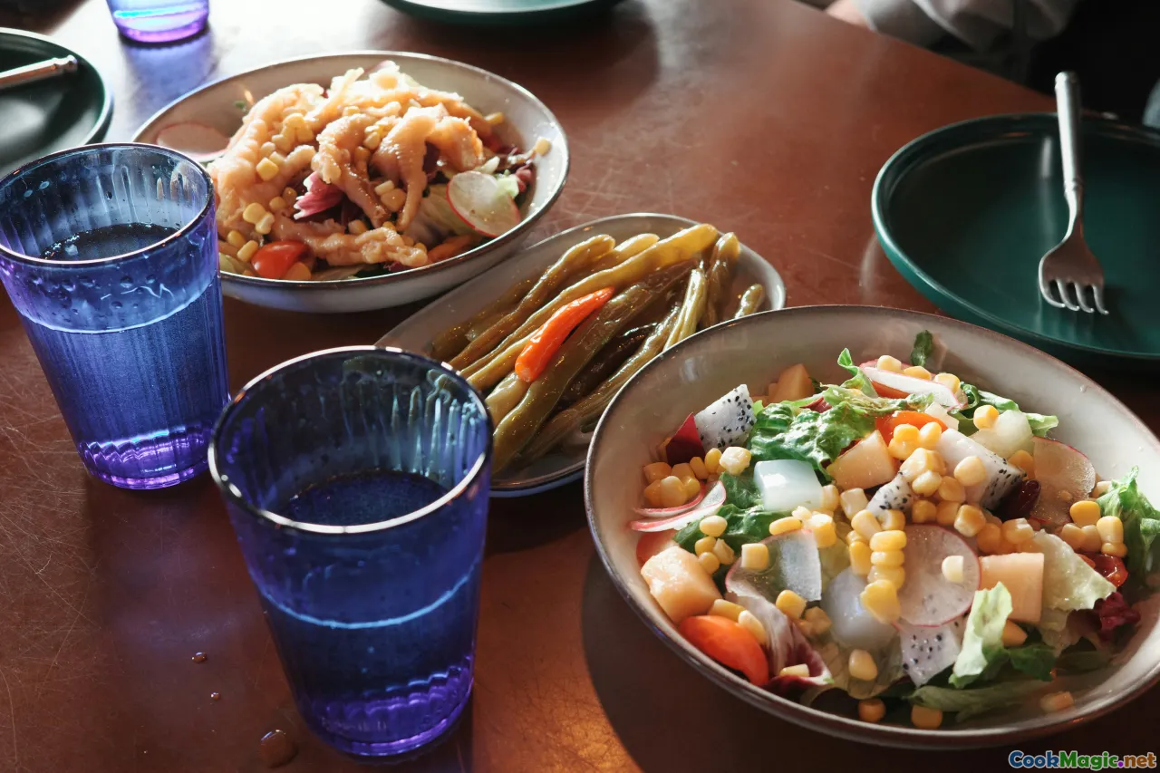 modern kitchen, fusion dishes, plated Tongan food