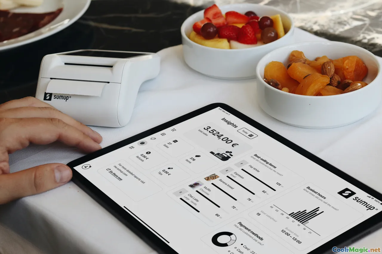 modern restaurant service, tablet for order, technological dining