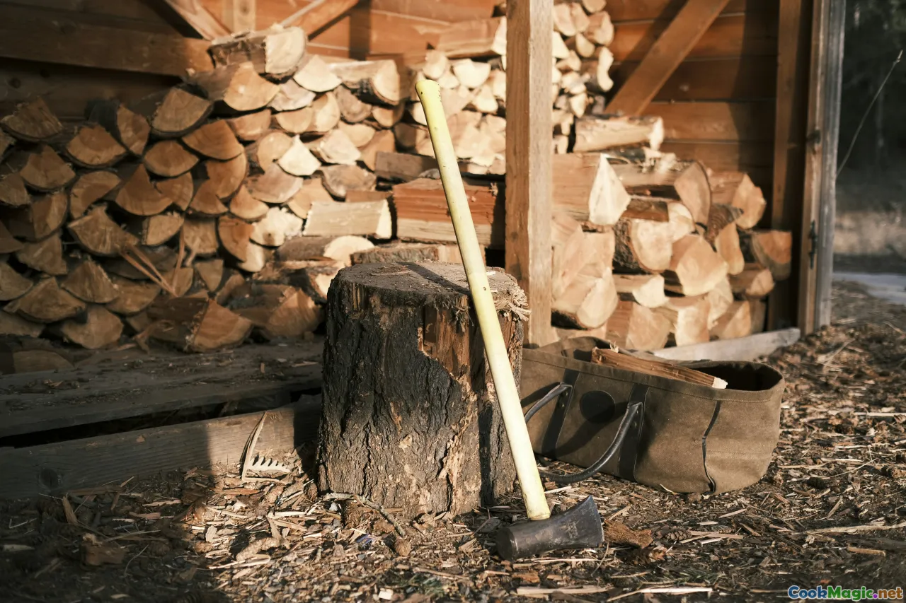 mountain hut, fire, shepherd, ladle