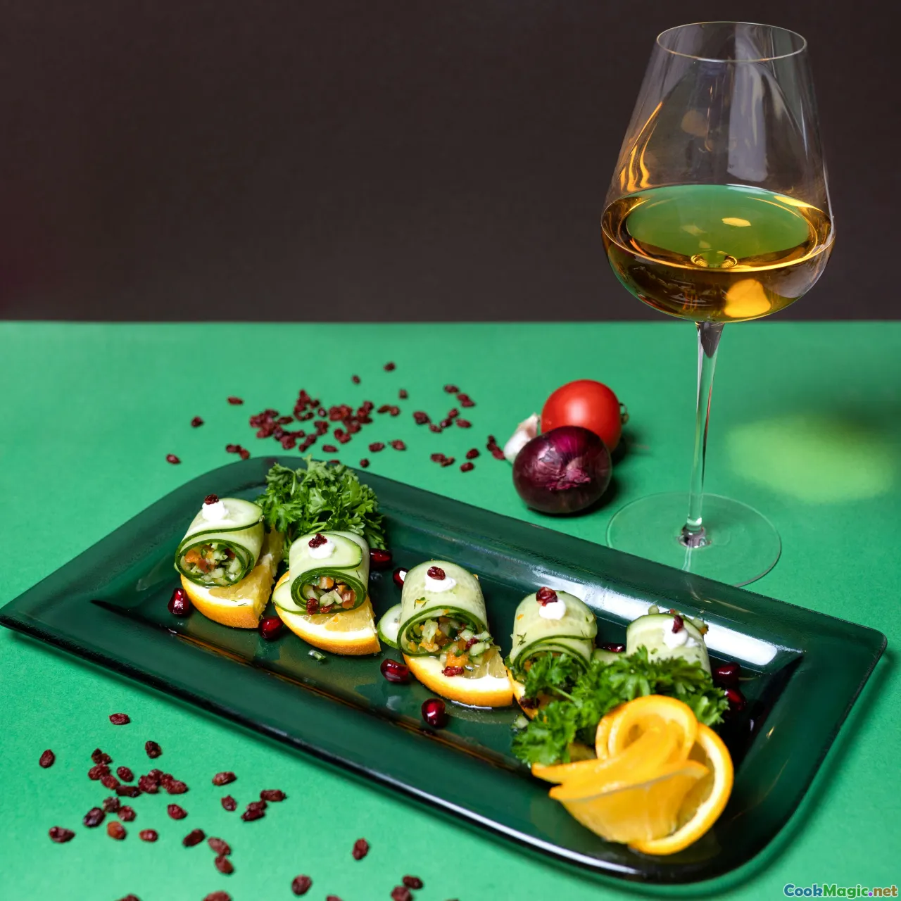 olive oil, herbs, wine pairing, seafood platter presentation