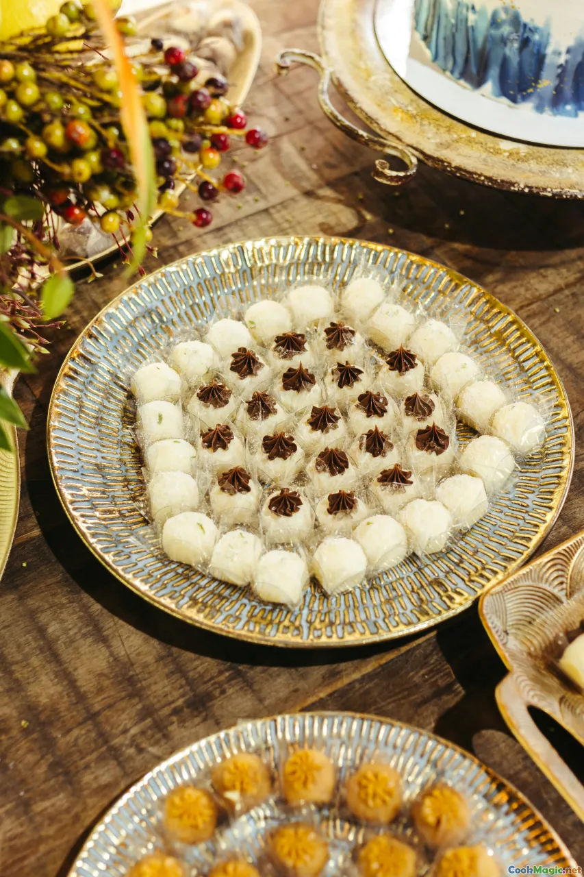 plated biryani, garnish, festive serving, traditional platter