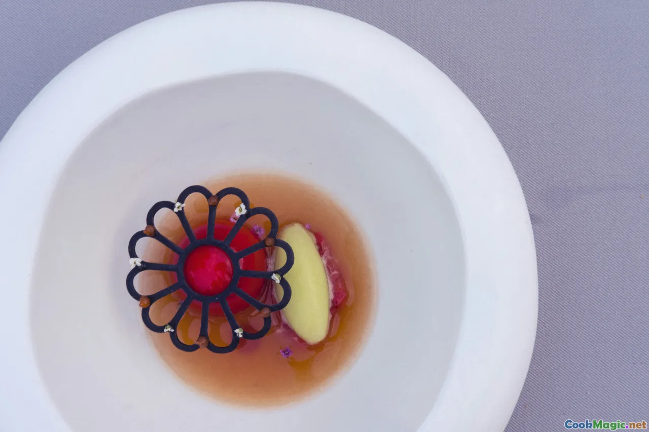 plated dish, colorful ingredients, food presentation