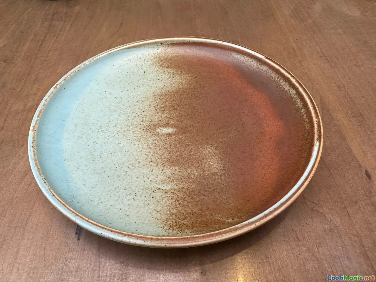 plated dish, rustic presentation, colorful plate