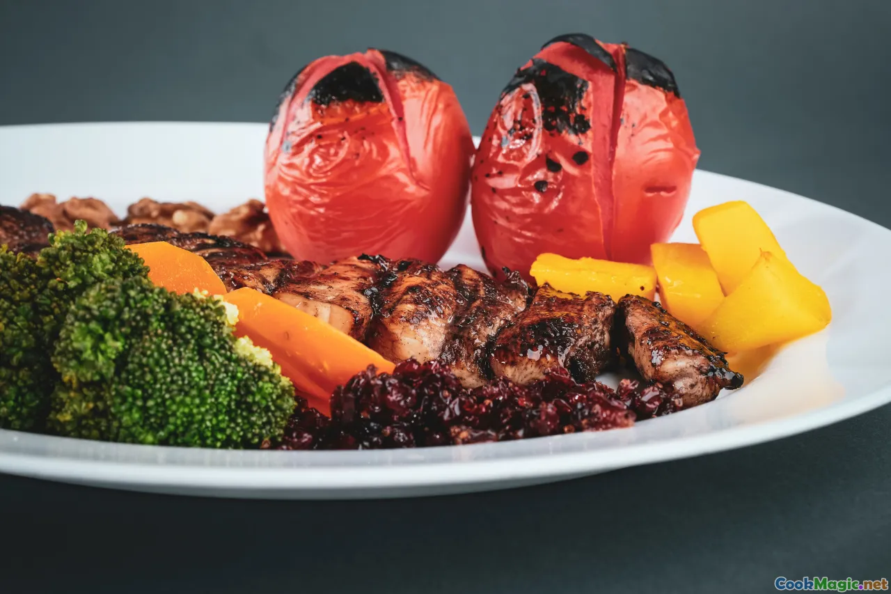 plated pepperpot, rich stew, food presentation