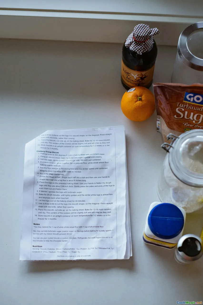 recipe steps, checklist, ingredients