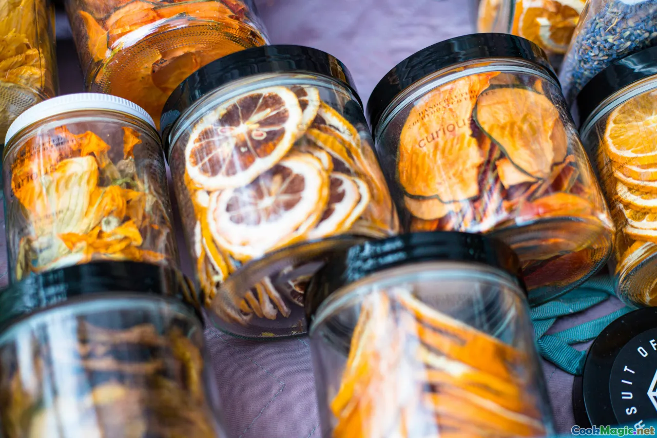 regional markets, family baking, preserve jars on shelves