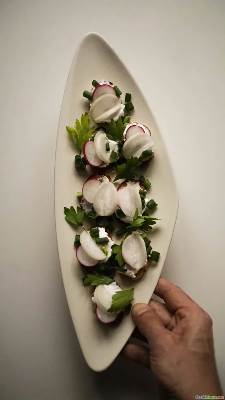 salad decoration, food art, Polish cuisine