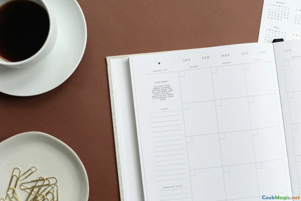 schedule, planning, timeline, kitchen