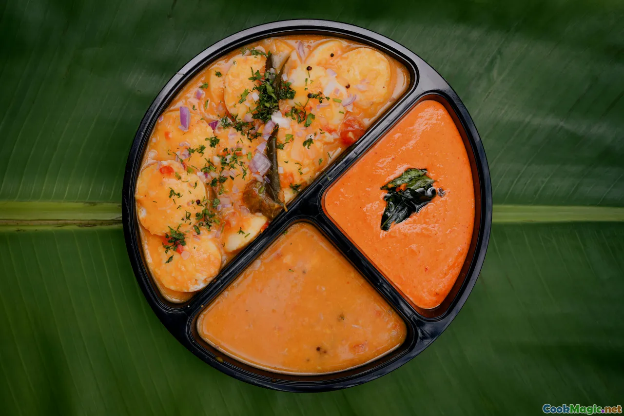 Seychellois dishes, curry bowl, grilled fish, communal table