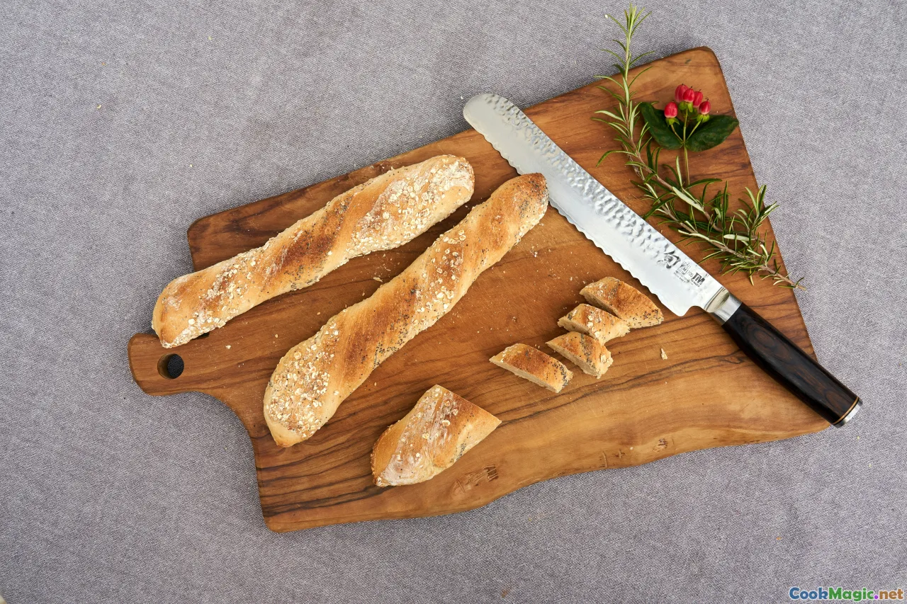 sliced meat, bread, herbs, traditional presentation