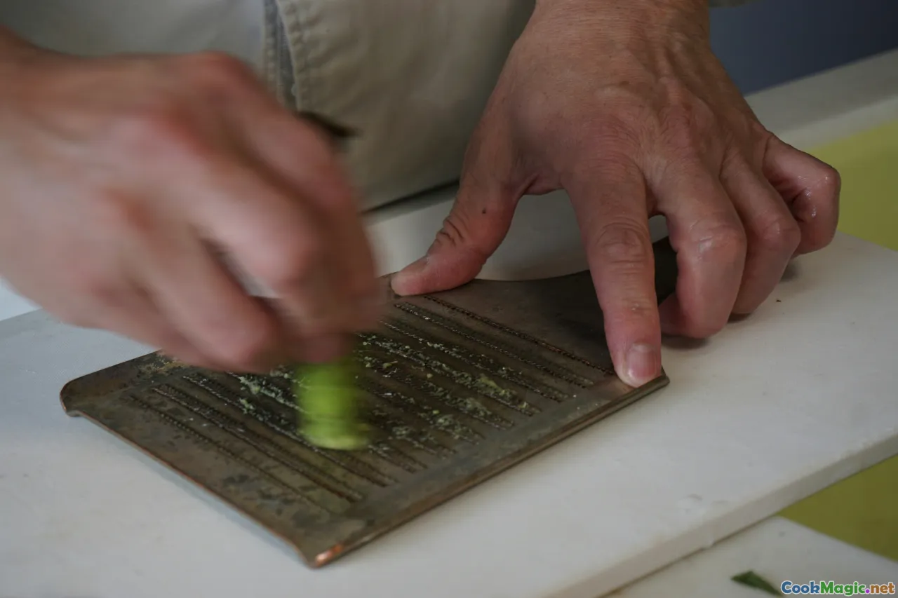 soaking bowl, bay leaves, lime, cutting board