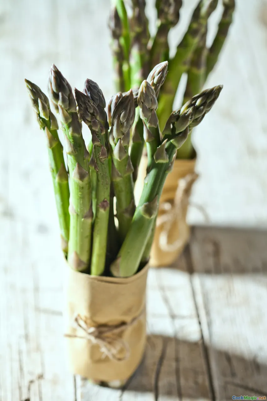 spring vegetables, asparagus, seasonal soup