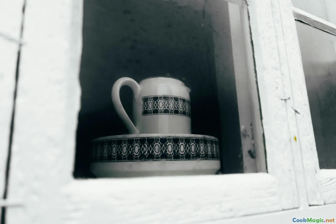steam mug, nutmeg, night window, memory