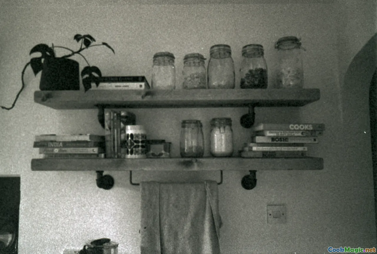 straining process, storage jars, kitchen organization