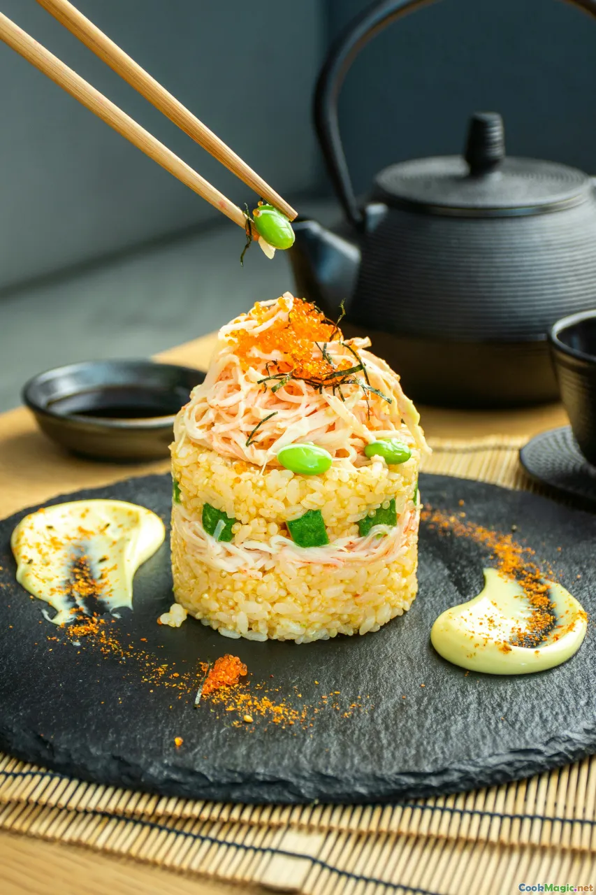 sushi, dim sum, paella, rice bowls