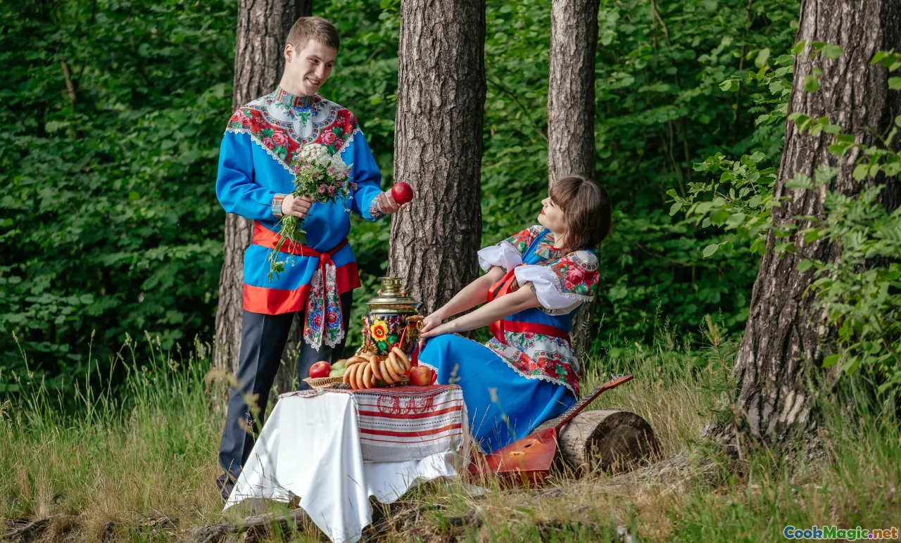 traditional Baltic table, berry harvesting, rural celebration
