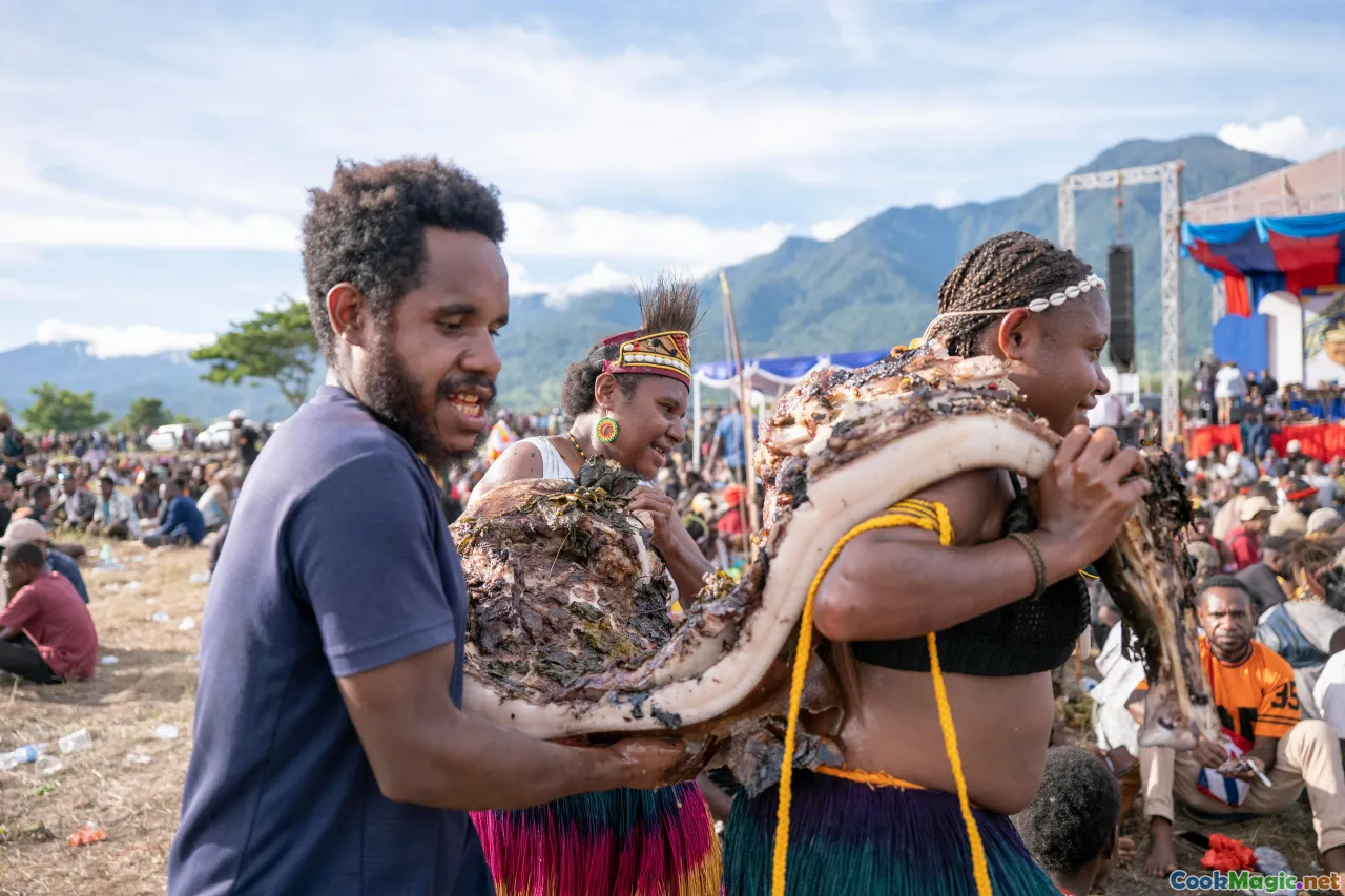 Vanuatu village, cultural festival, traditional cooking, island life