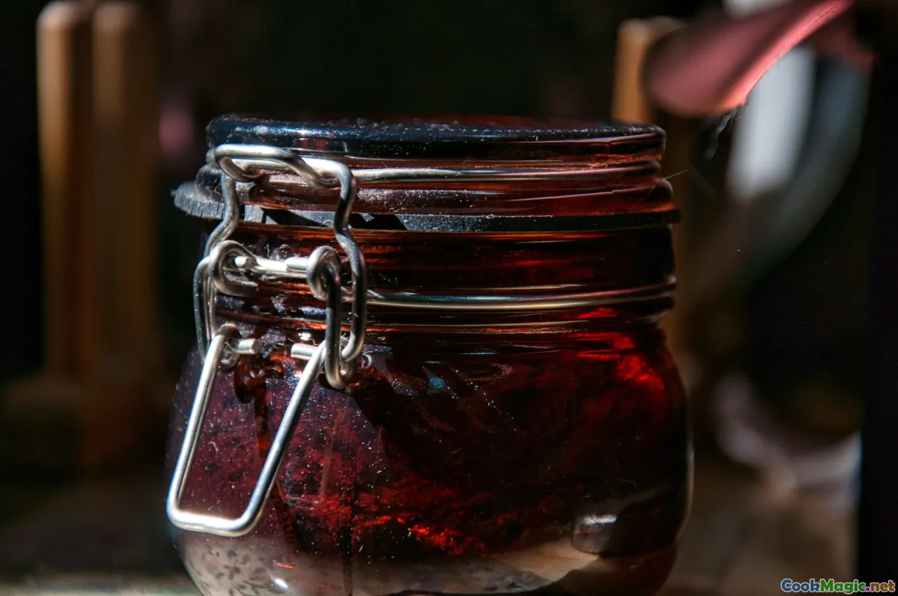 varenye, blackcurrant, cherry, jam