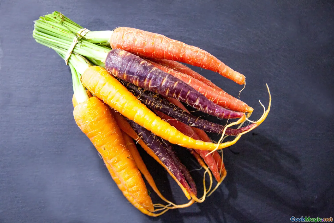 vegetable prep, julienne carrots, diced eggplant