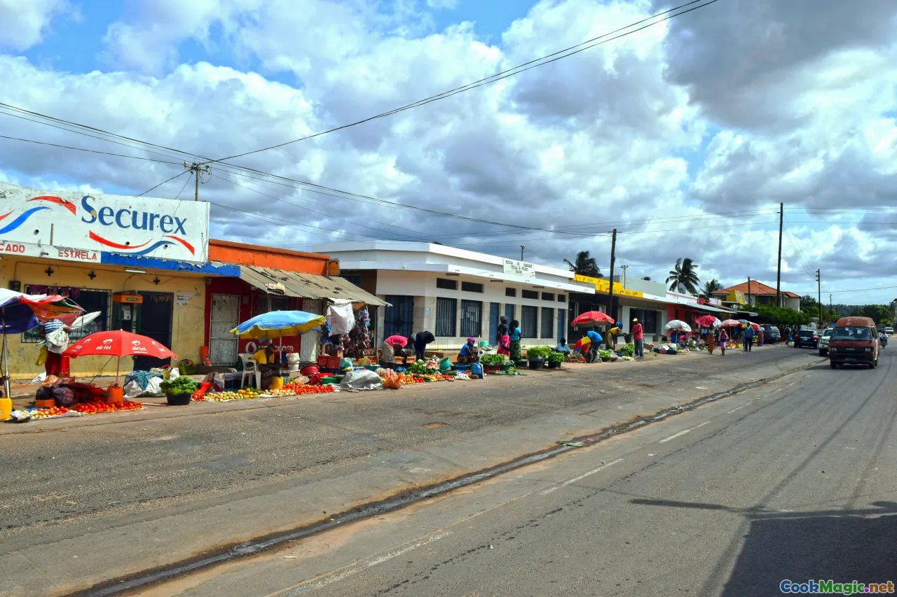 waterfront, street scene, market, roadside stand