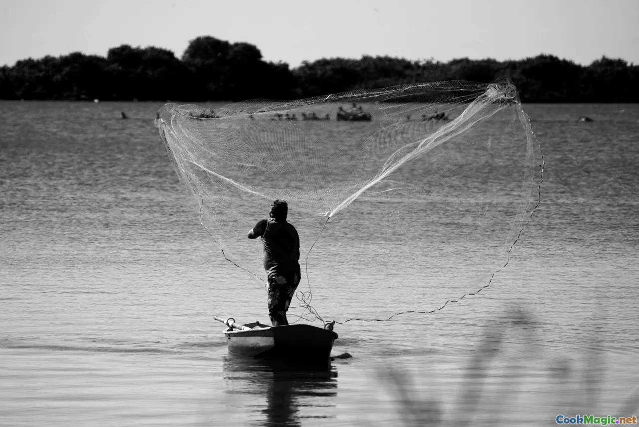 Dalmatian fisherman, local family, traditional seafood feast, coastal lifestyle