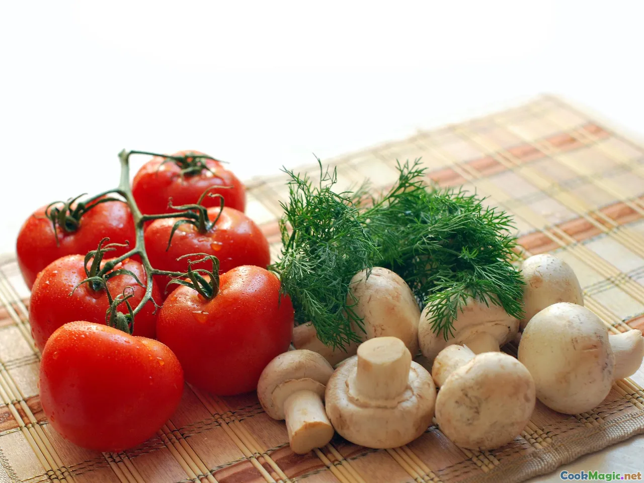 fresh herbs, Montenegrin market, rustic greens