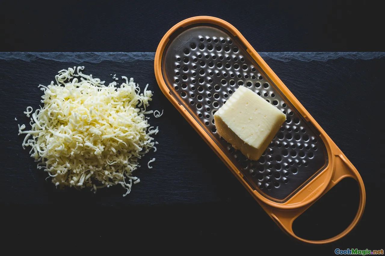 grater, cast iron, whisk, ingredients