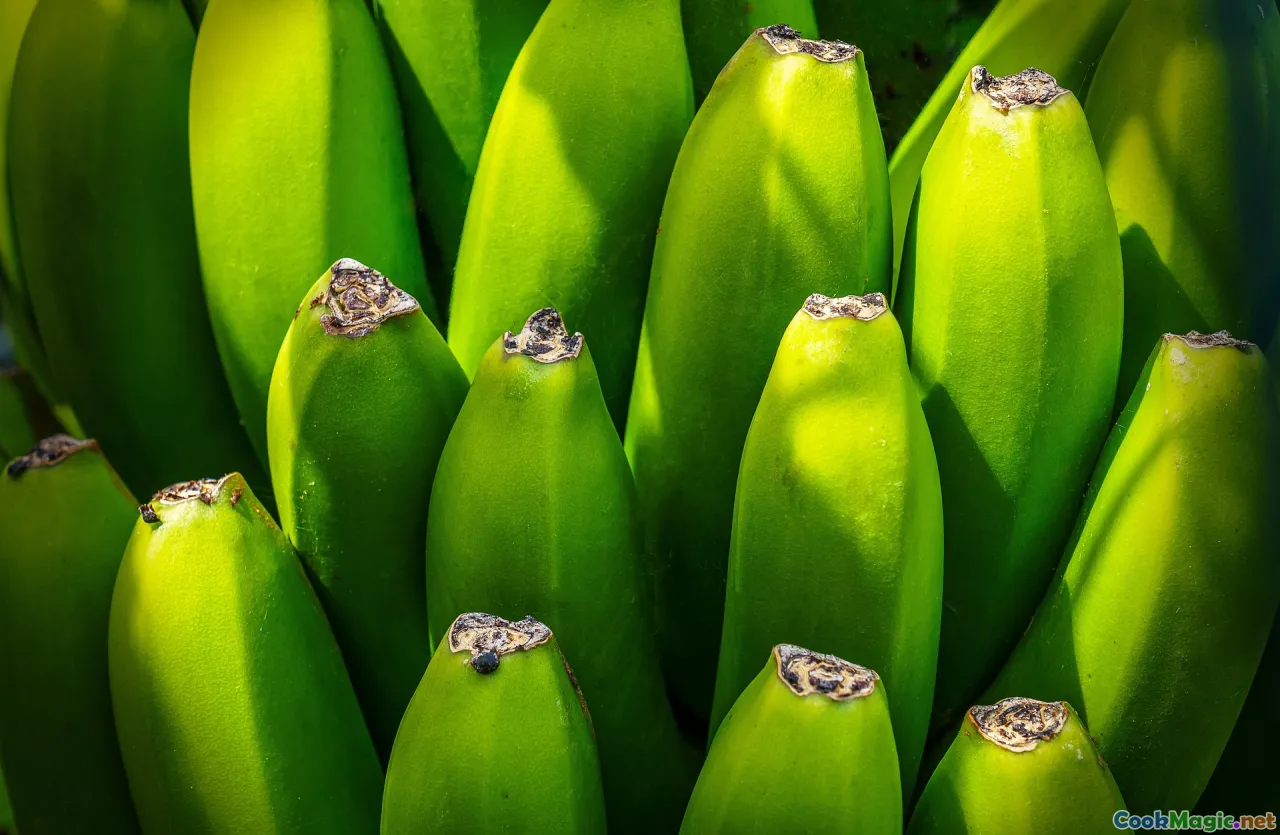green banana, yellow yam, bammy, fried dumplings