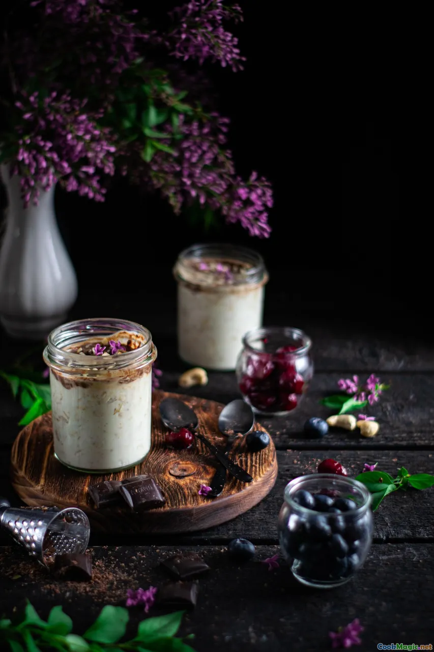 honey drizzle on buckwheat pancakes, rustic buckwheat porridge, Baltic honey jars