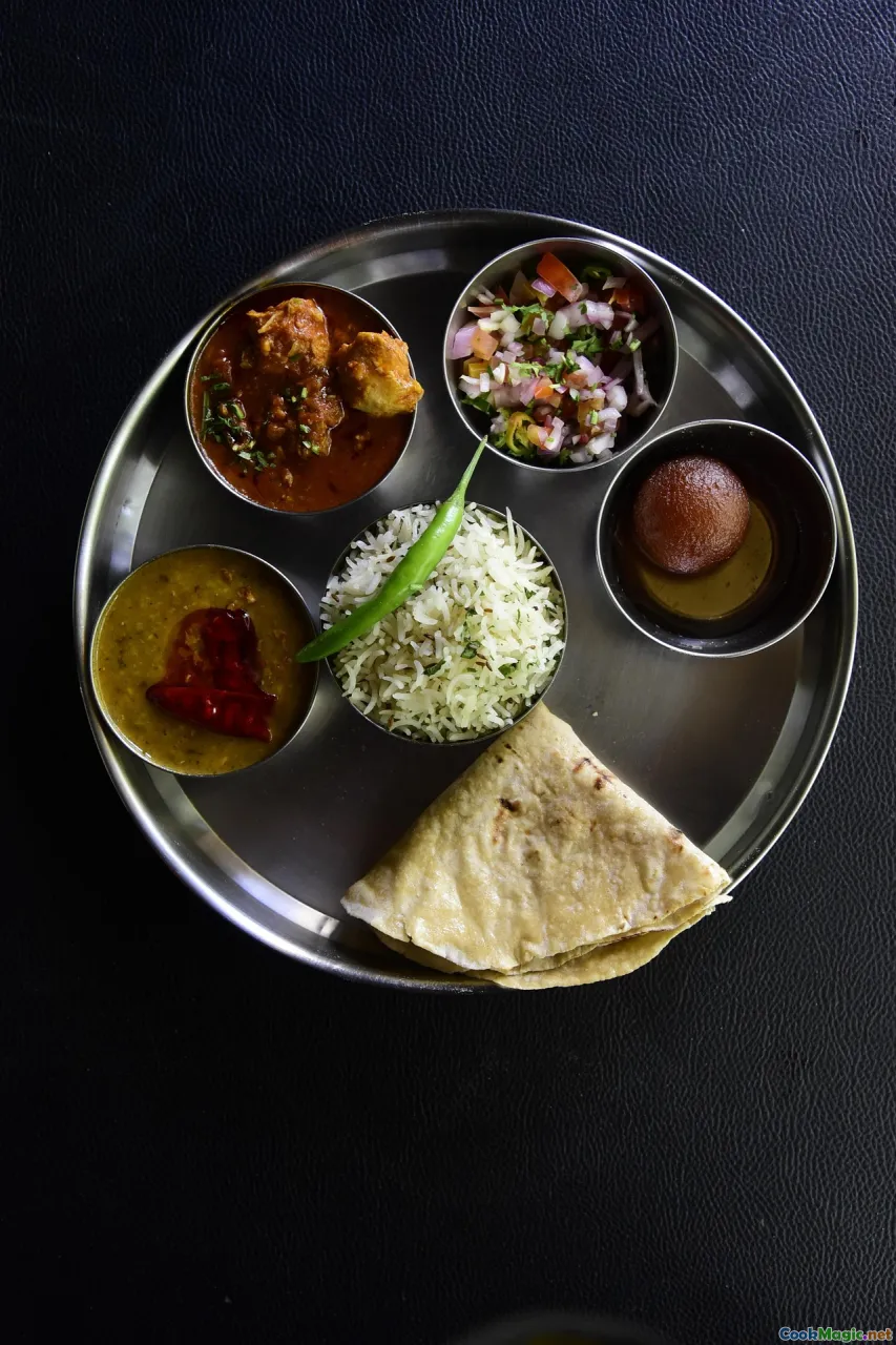 Indian plates, pairings, dosa idli, thali