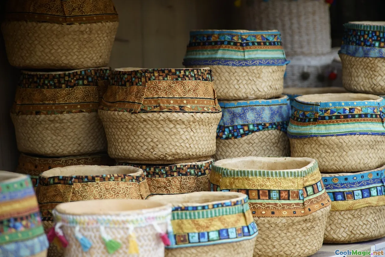 market, kotor, baskets, herbs