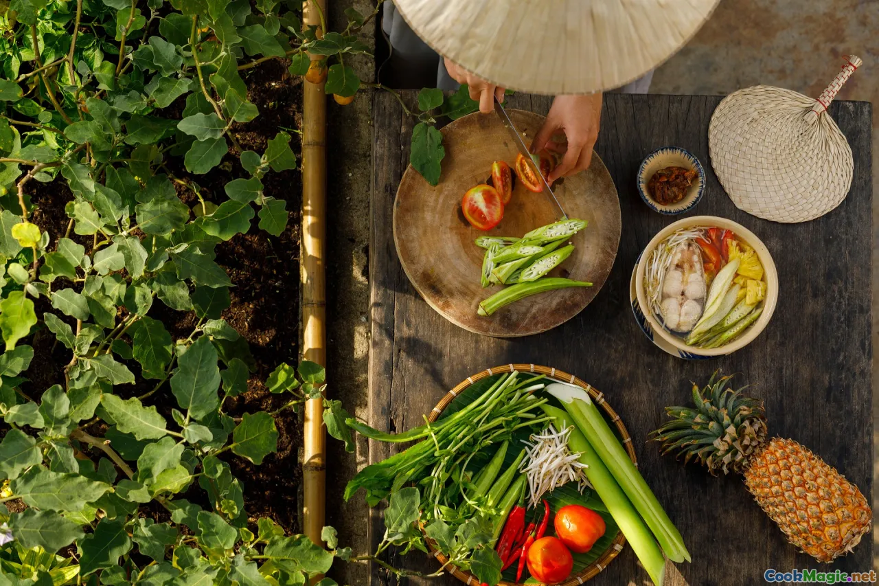 salad preparation, traditional kitchen, Macedonian cuisine